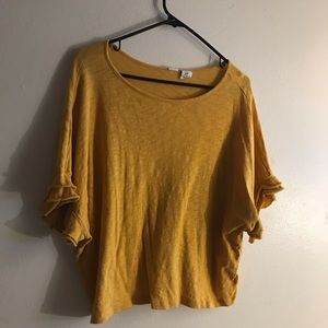 Boho mustard yellow top